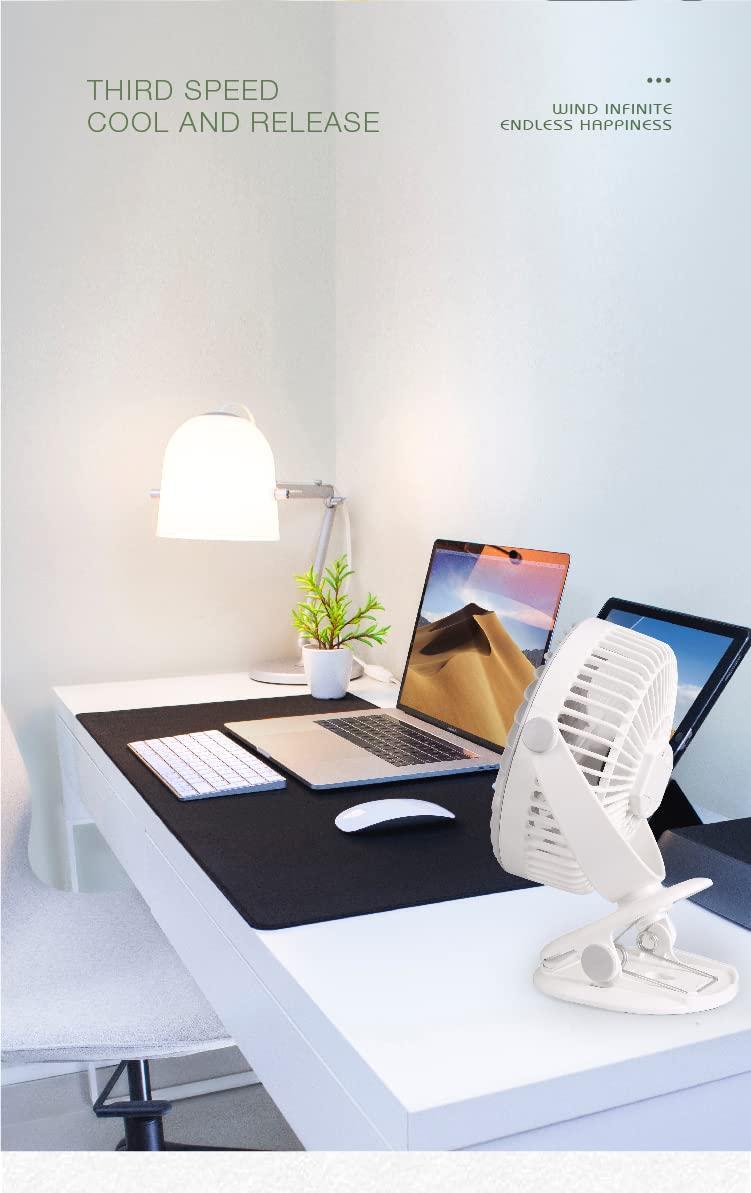 Portable Desk Fan with 360° Rotation and 10000mAh Rechargeable Battery