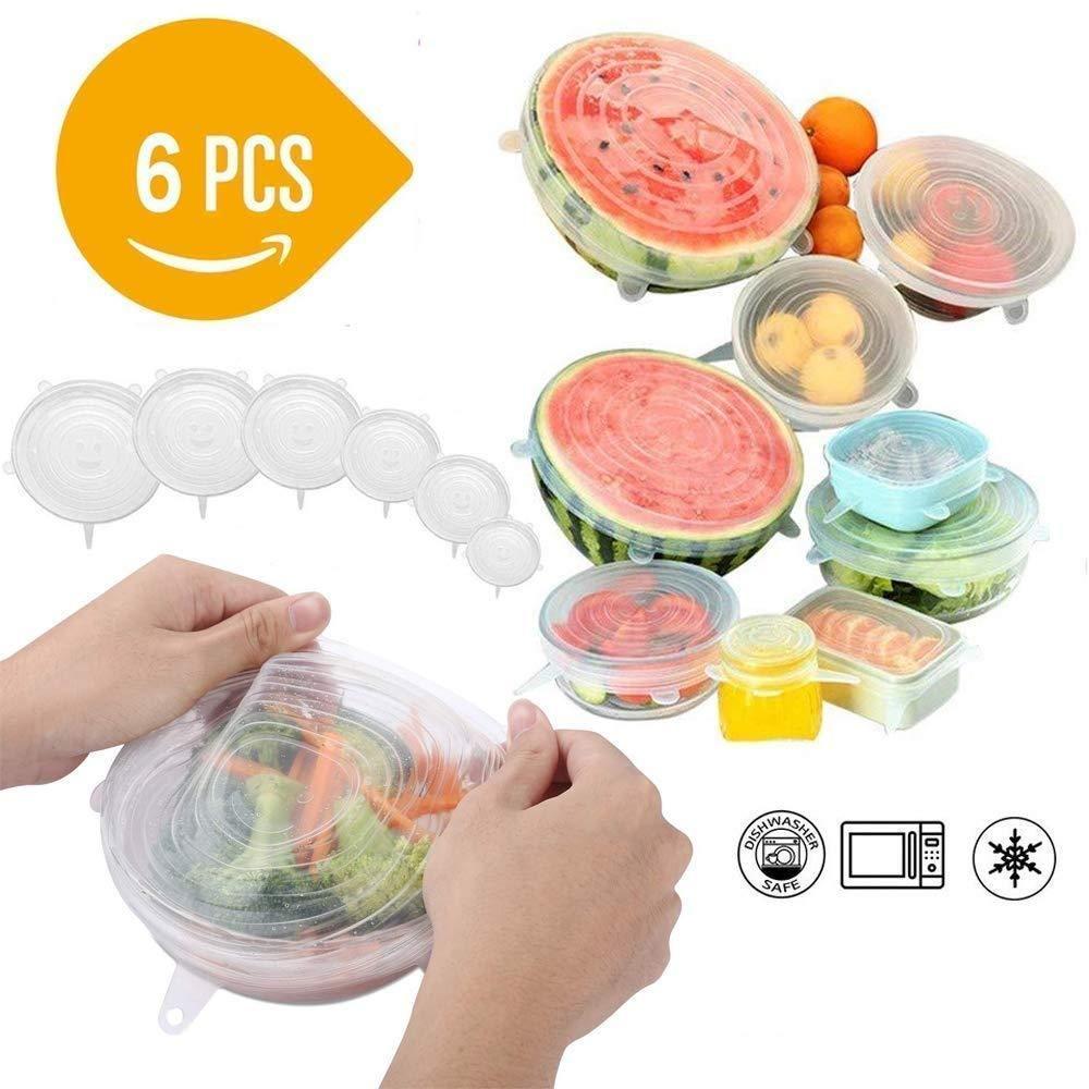 6-Piece Food Saver Covers Set | Reusable Silicone Stretch Lids