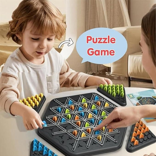 Chain Triangle Chess Game | Compact & Educational Puzzle for Kids | ABS Plastic