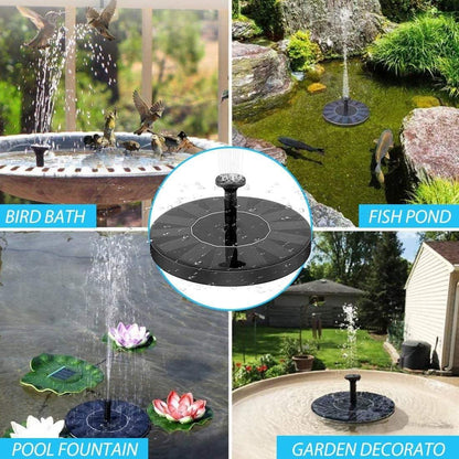 Solar Power Floating Water Pump for Pool, Pond, Garden & Patio Plants | 7V 1.4W Round Fountain