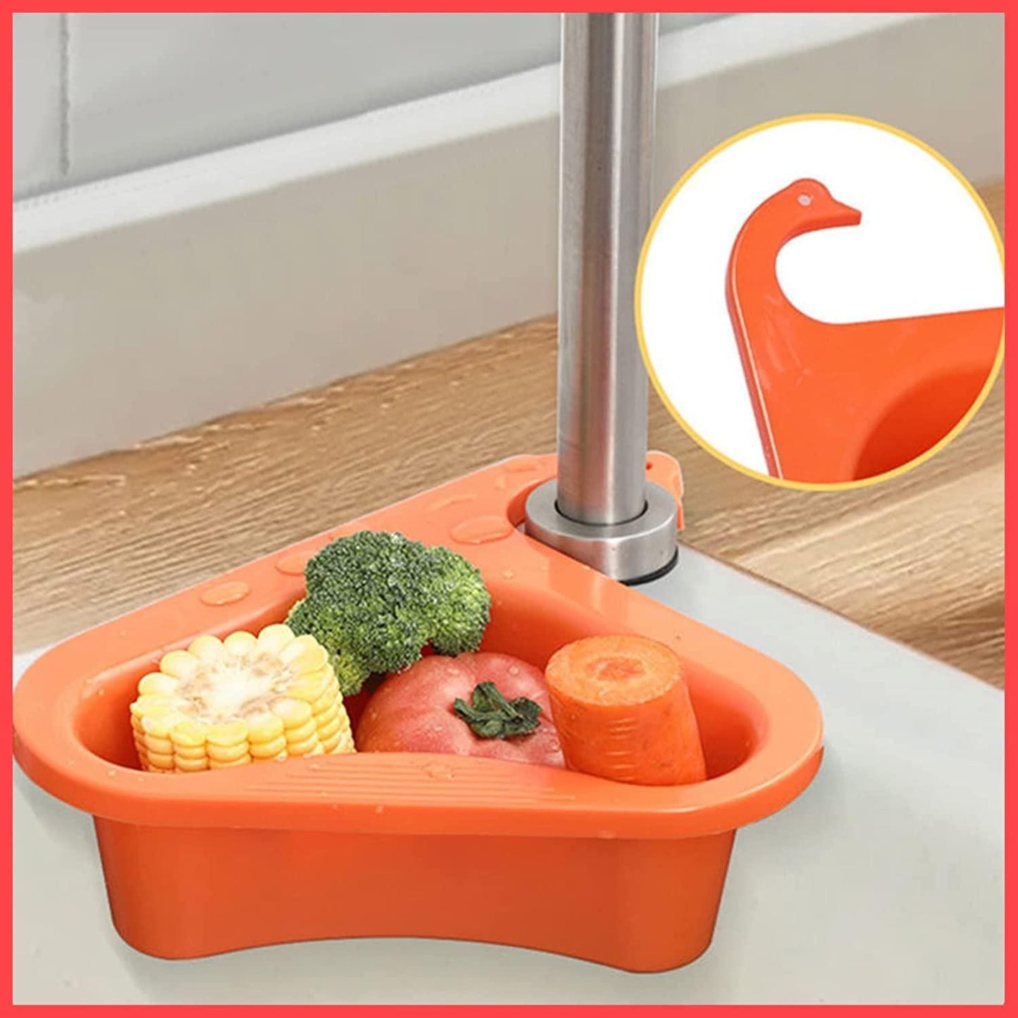 Multipurpose Swan-Shaped Kitchen Sink Organizer & Basket – Pack of 2