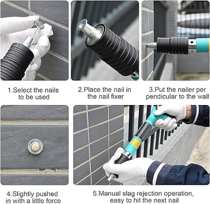 High-Penetration Steel Nail Gun for Versatile Applications