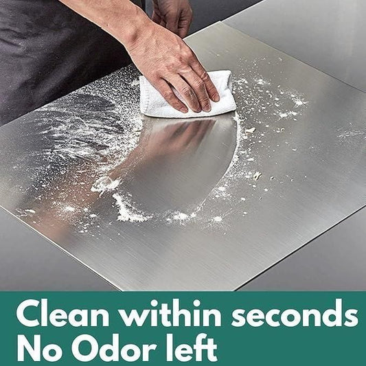 Stainless Steel Chopping Board (35x31cm) | Durable, Non-Porous Cutting Surface