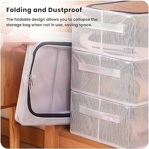 Clear Storage Containers with Ventilated Compartments for Organized Storage