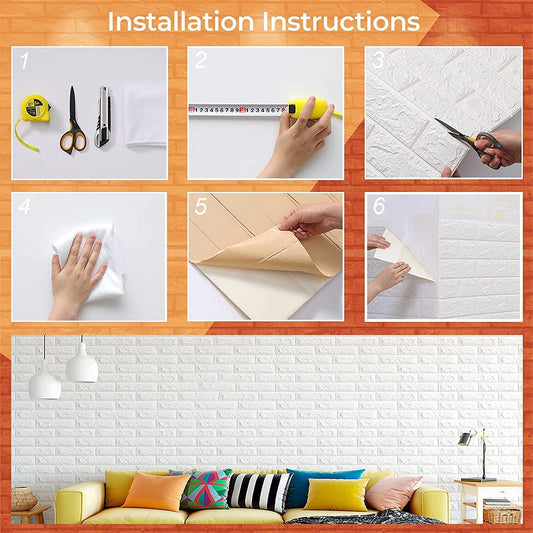 3D PE Foam Wall Stickers | Self-Adhesive, Waterproof & Anti-Collision