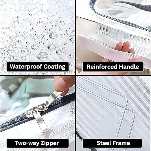 Clear Storage Containers with Ventilated Compartments for Organized Storage