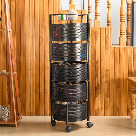 YouBee Kitchen Trolley Organizer | Multipurpose Vegetable & Storage Rack for Home