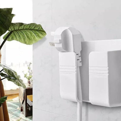 Wall Mounted Mobile Holder with Adhesive Strips & Charging Holder - No Drill Required