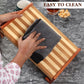 Teak Wood Chopping Board with Stainless Steel Tray – Durable, Eco-Friendly & Hygienic