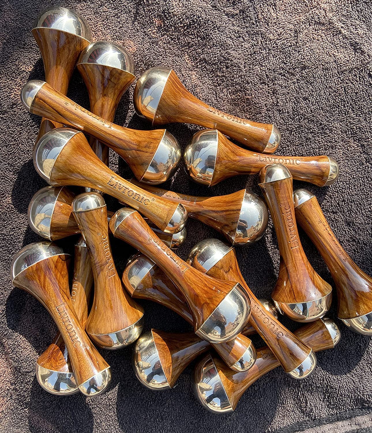 KANSA Wand Ayurvedic Face Massage Tool | Detoxifying Bronze Massager with Teakwood Handle