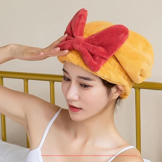 Super Absorbent Microfiber Hair Towel Wrap – Quick Dry, Elastic & Soft