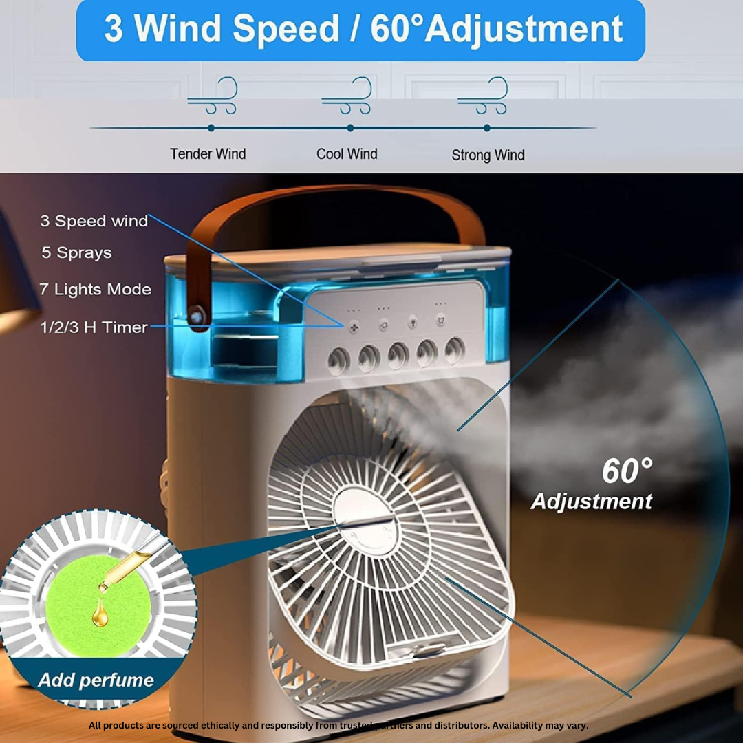Portable Air Conditioner – Energy-Saving & Cool Mist Fan for Nighttime Comfort