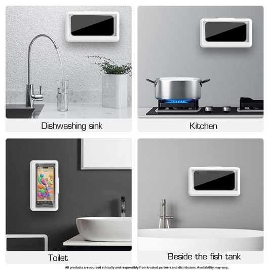 Waterproof Phone Holder – Touchscreen, No-Trace Hanging