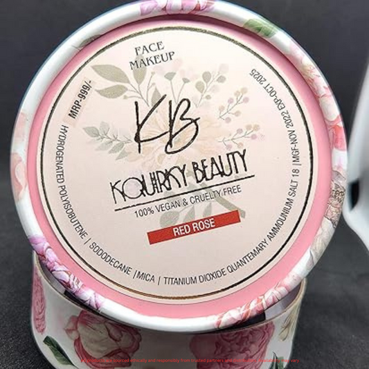 Kquirky Beauty Matte Finish Powder Blush - Red | Medium Coverage, Radiance Boost, Cruelty-Free