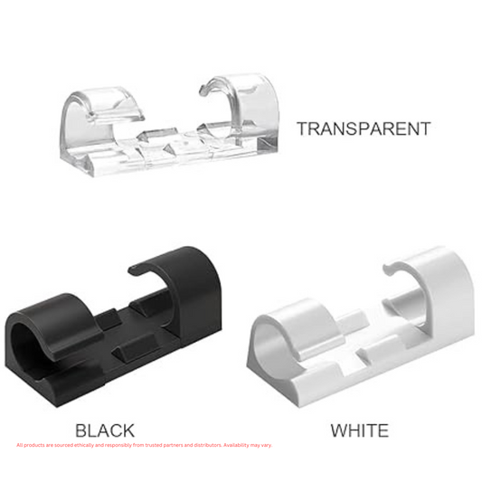 Jaini Enterprise Self-Adhesive Cable Organizer Clips – 60 Pack