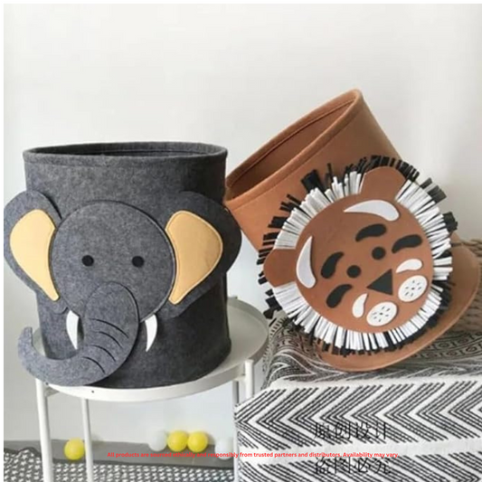 Foldable Storage Basket with Handle | Desktop Organizer for Office, Kids Room & More
