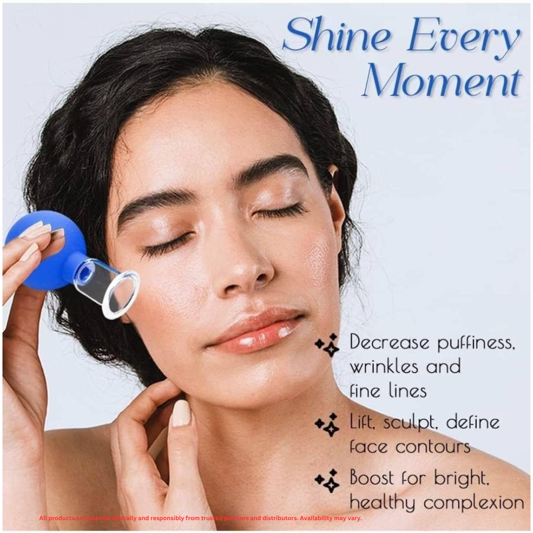 Glass & Silicone Facial Cupping Set – Skin Rejuvenation & Anti-Aging