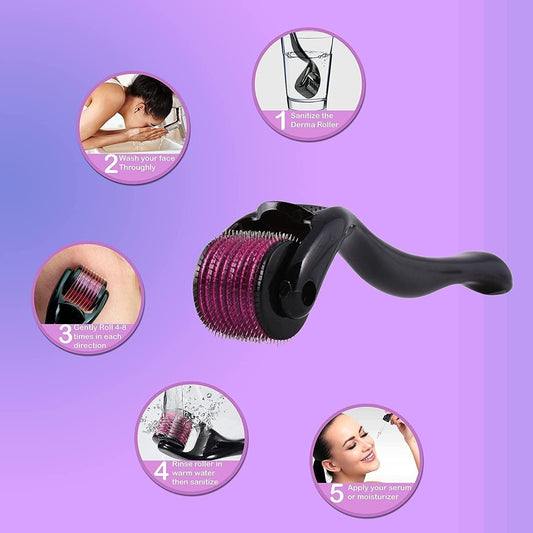 Hair Regrowth Derma Roller 0.5mm with 540 Titanium Alloy Micro Needles