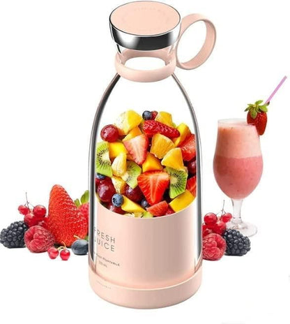 Wireless Portable Mini Juicer Bottle - 4-Blade Blender for Smoothies and Shakes