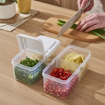 Two-Compartment Fridge Containers, 1000ml Each, Pack of 2