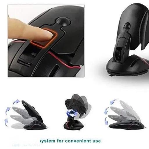 Creative Mouse Shaped Car Mobile Holder - 360° Rotation, One-Touch Flip, Flexible Clips