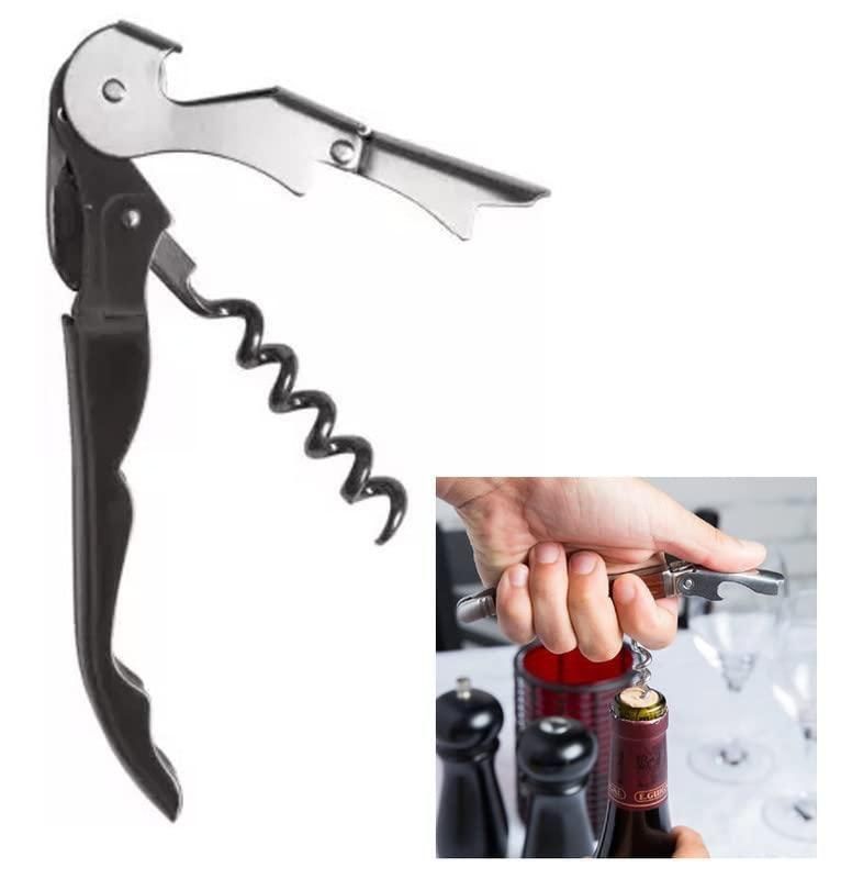 Stainless Steel Corkscrew Wine Opener with Foil Cutter