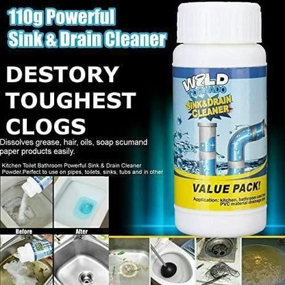 Powerful Drain Blockage Cleaner Sink Cleaner Powder (1-Pack)