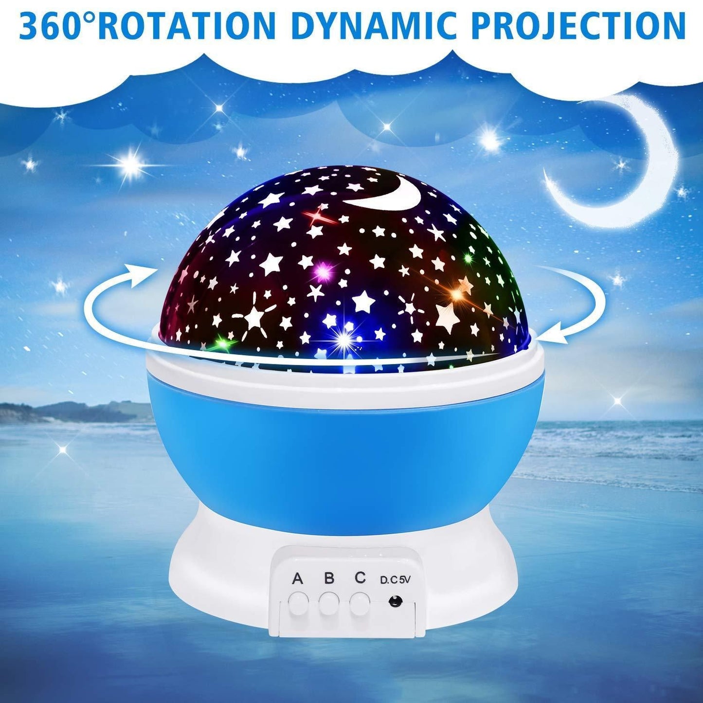 Star Master Moon Night Light Lamp Projector for Blissful Sleep