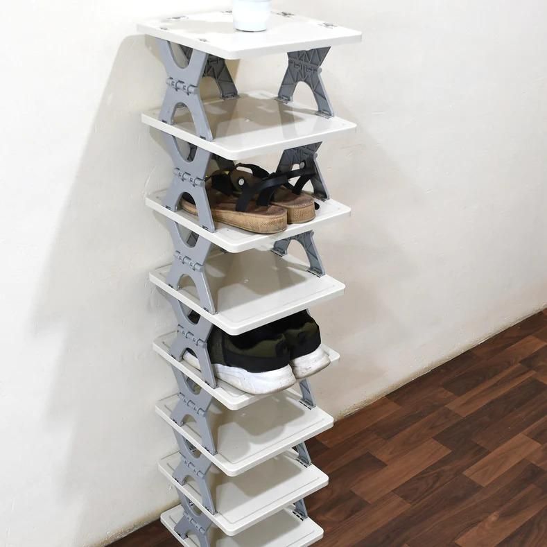 Corner Smart Foldable Shoes Shelf - 5 Tier Shoe Rack