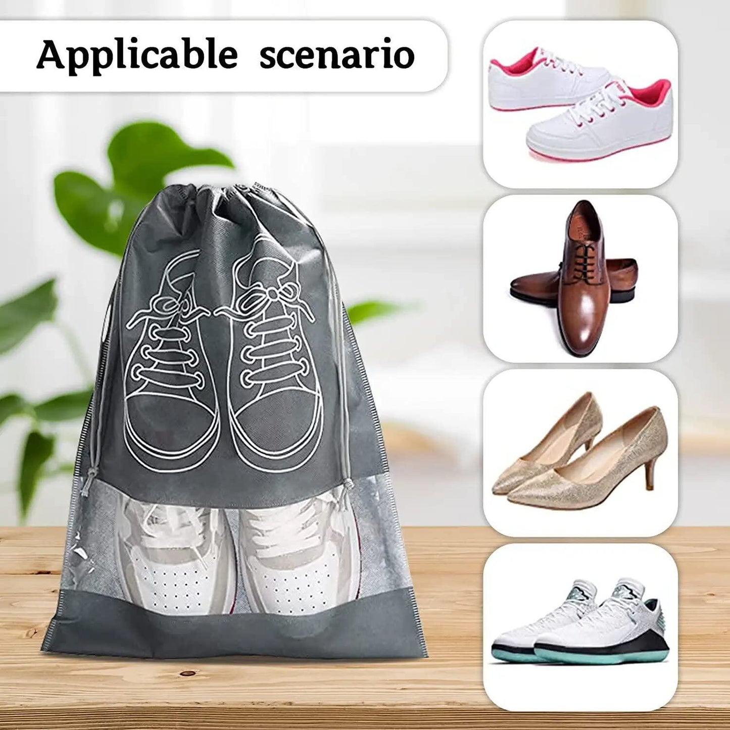 Multicolor Non-Woven Fabric Shoe Storage Bags