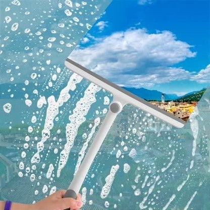 Bathroom & Glass Squeegee - Rubber Window Cleaner for Shower Glass Doors and Plastic Car Windshields (1-Pack)