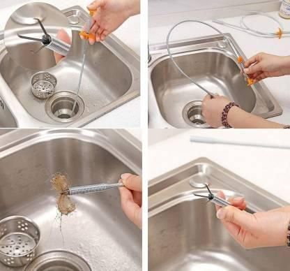 Flexible Drain Cleaning Tool - Sink Hair Remover (1 Piece)