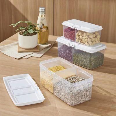 Two-Compartment Fridge Containers, 1000ml Each, Pack of 2