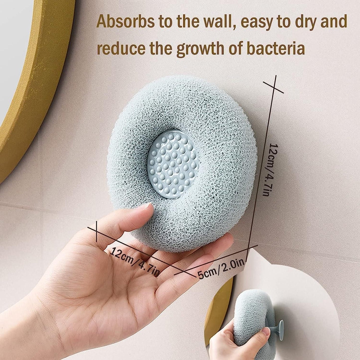 Elevate Bathroom Cleaning with our Suction Bath Scrub - Pack of 1 for Efficient and Convenient Cleaning