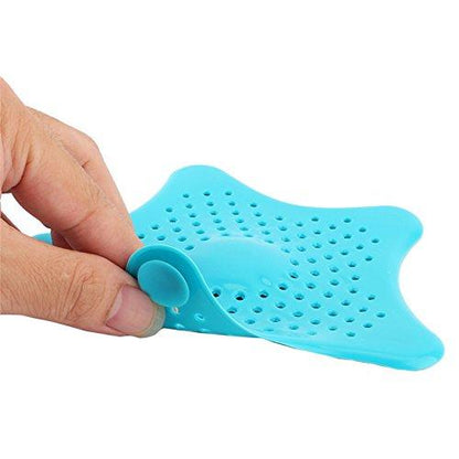 Starfish Hair Catcher - Rubber Sink Strainer Pack (2) for Smooth Drainage