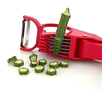 Transform Your Kitchen with our Vegetable Cutter 5 Sharp Blade with Peeler 2 in 1 – A Splash of Colorful Culinary Magic!