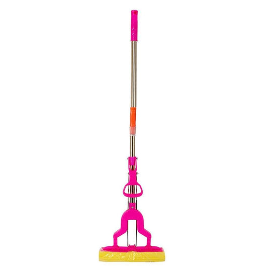 MagicMop Home Cleaning Sponge Mop with Folding Absorbing Squeeze Water Feature (Assorted Colors)