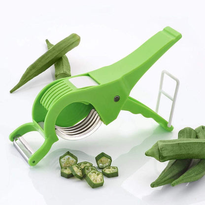 Transform Your Kitchen with our Vegetable Cutter 5 Sharp Blade with Peeler 2 in 1 – A Splash of Colorful Culinary Magic!