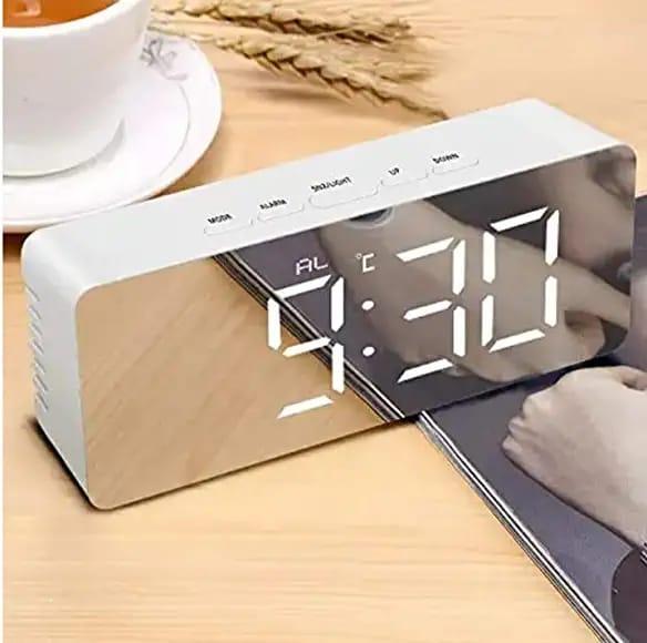 Rise and Shine with our Digital Smart Backlight Table Mirror Alarm Clock – Where Style Meets Functionality!