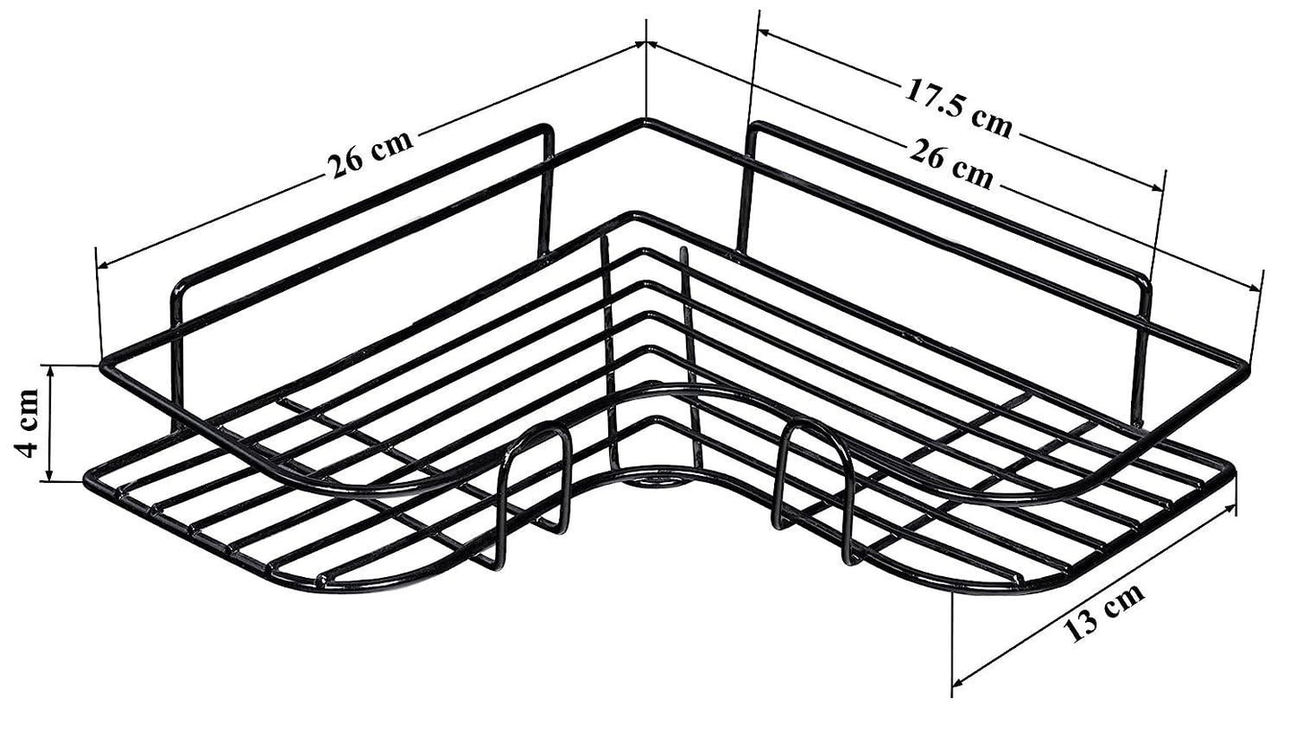 Sleek Stainless Steel Self-Adhesive Corner Rack for Kitchen and Bathroom