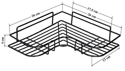 Sleek Stainless Steel Self-Adhesive Corner Rack for Kitchen and Bathroom